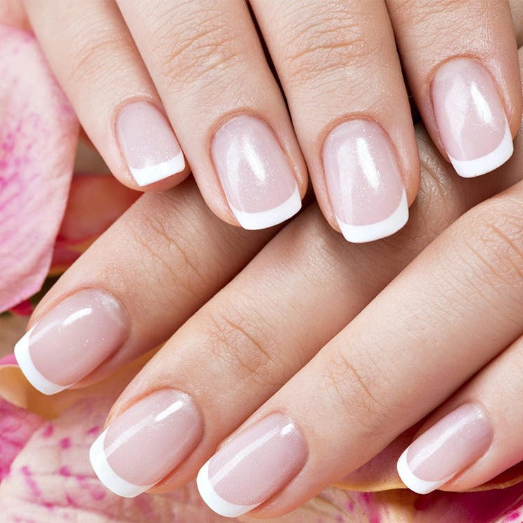 Glitzy Dip French Manicure
